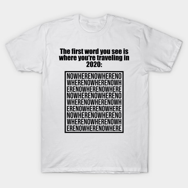 Funny Travel 2020 Quarantine Crossword Gift T-Shirt by Shirtbubble